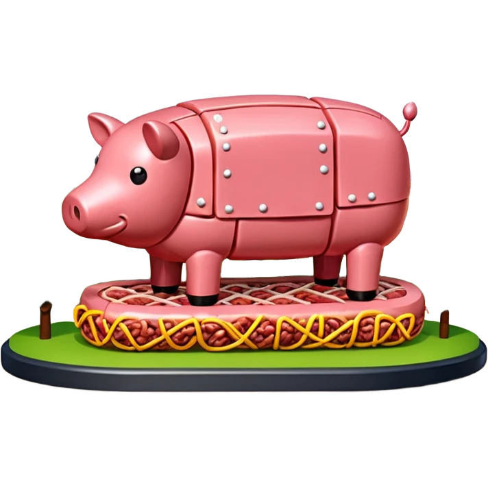  paris city SPAM meat jeff koons style sculpture arty landscape  emoji