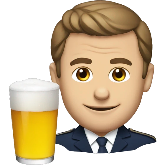 Macron qui qui boit de l'alcool emoji