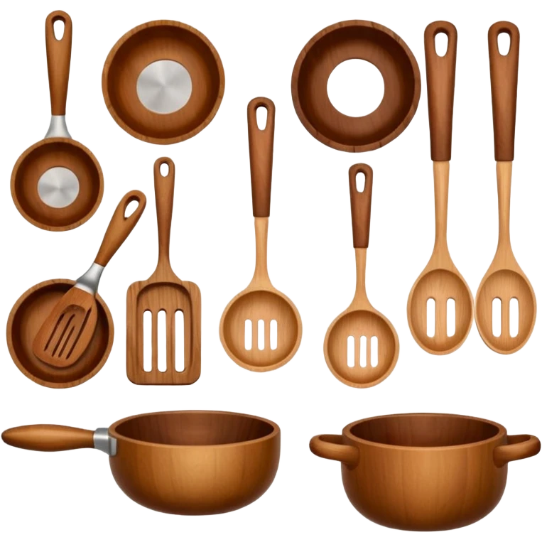 wooden kitchen utensils and items emoji