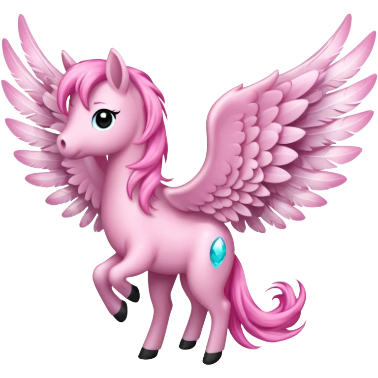 Sparkly little soft pink pony wings. Only left and right wings without pony. emoji