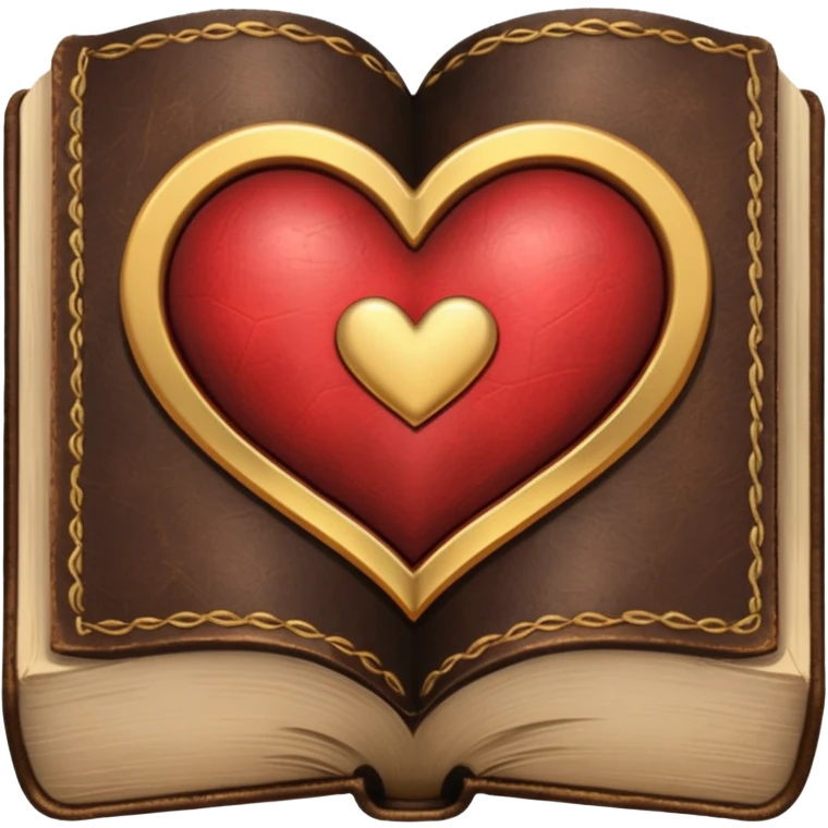 heart with a book motif emoji