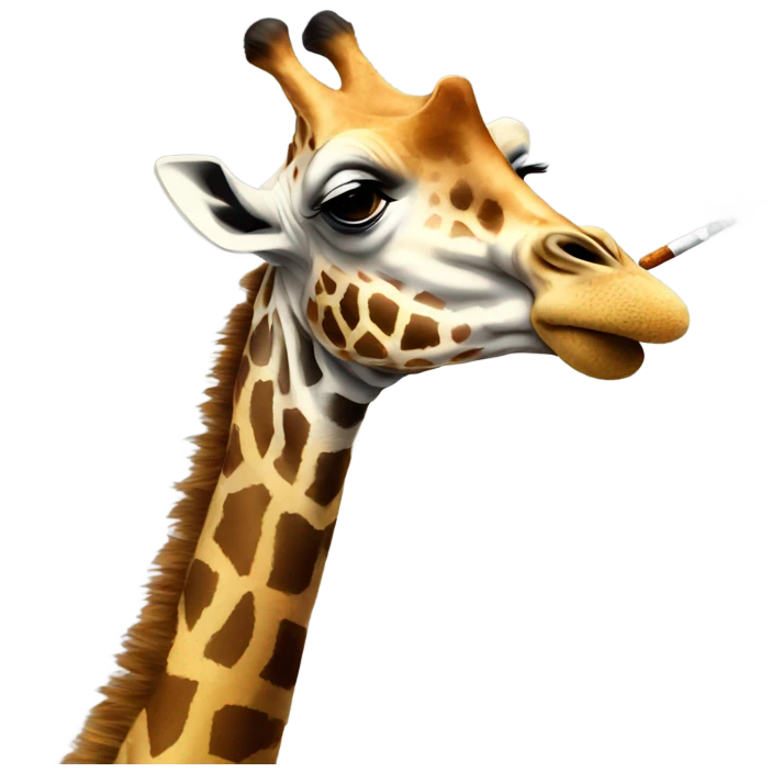 giraffe smoking emoji
