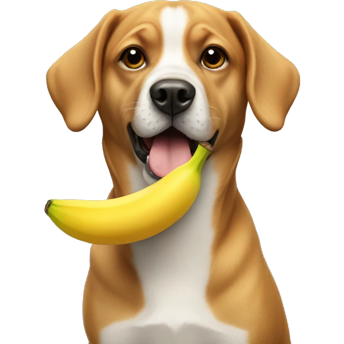 dog with banana emoji