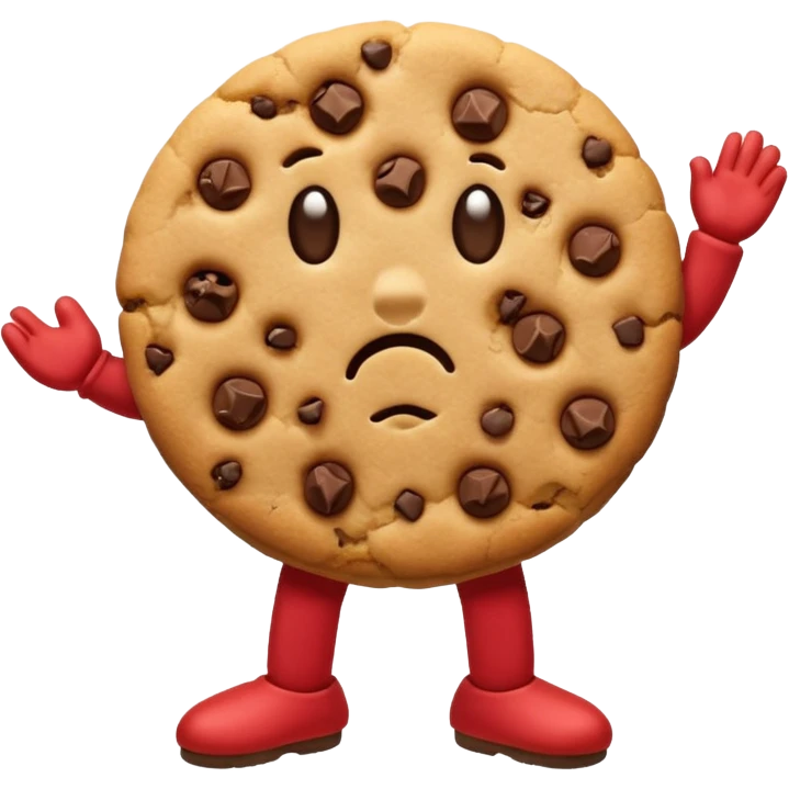 Sad cookie dancing emoji