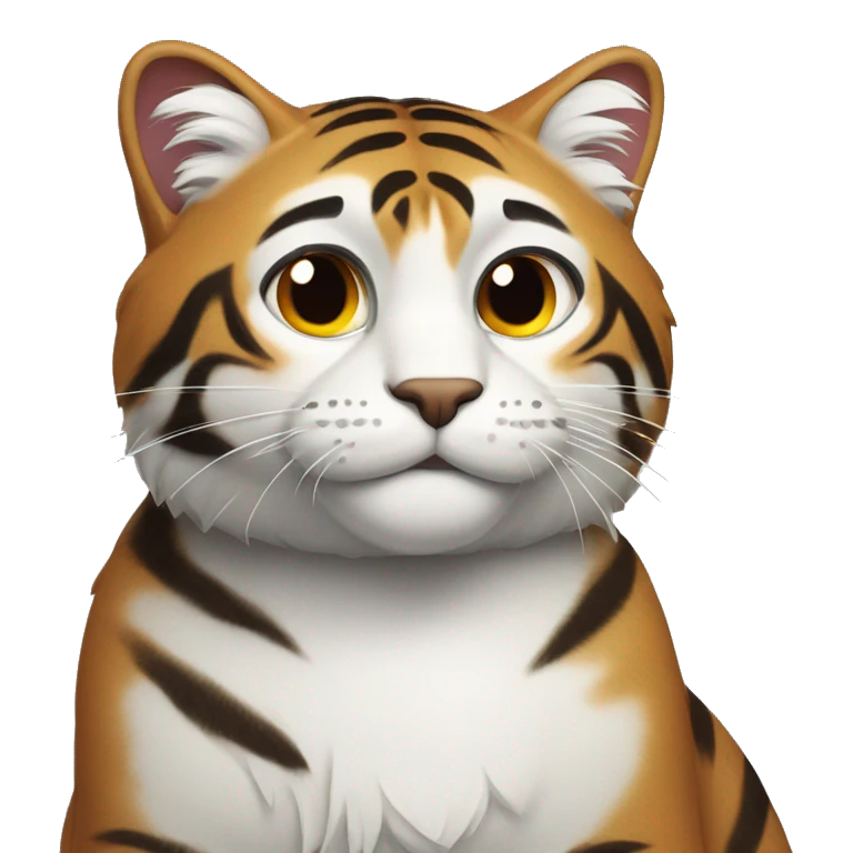 Chat sur un chat blanc, tigré noir brun emoji