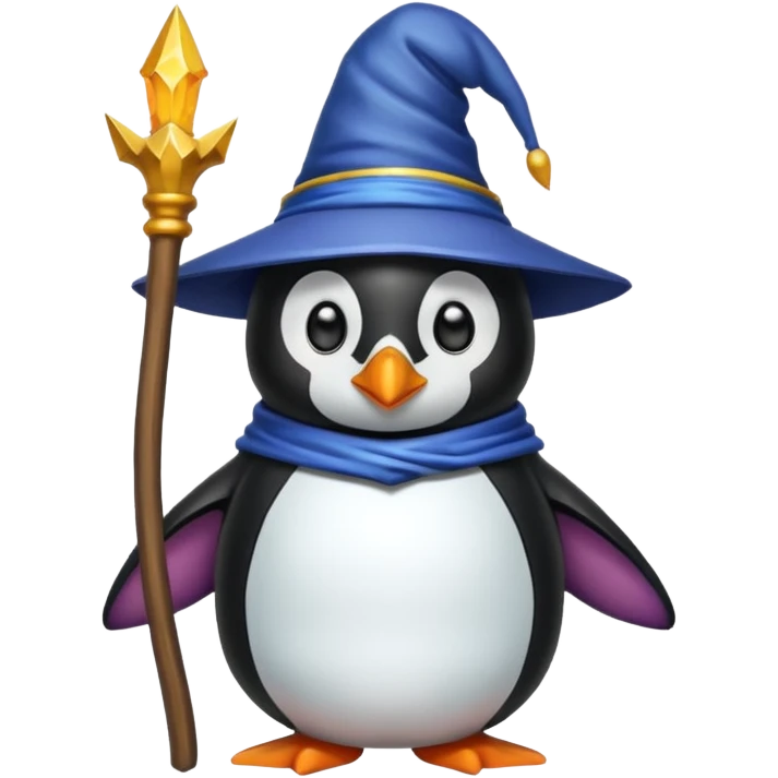 Penguin Wizard emoji
