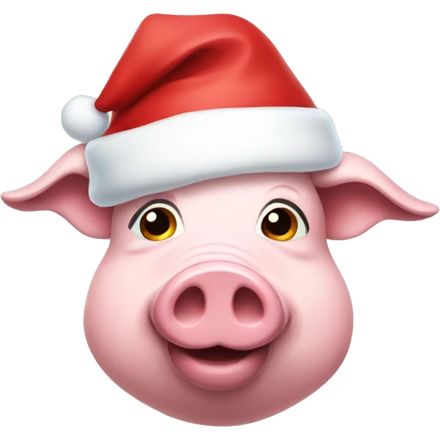 Pig in Santa hat emoji