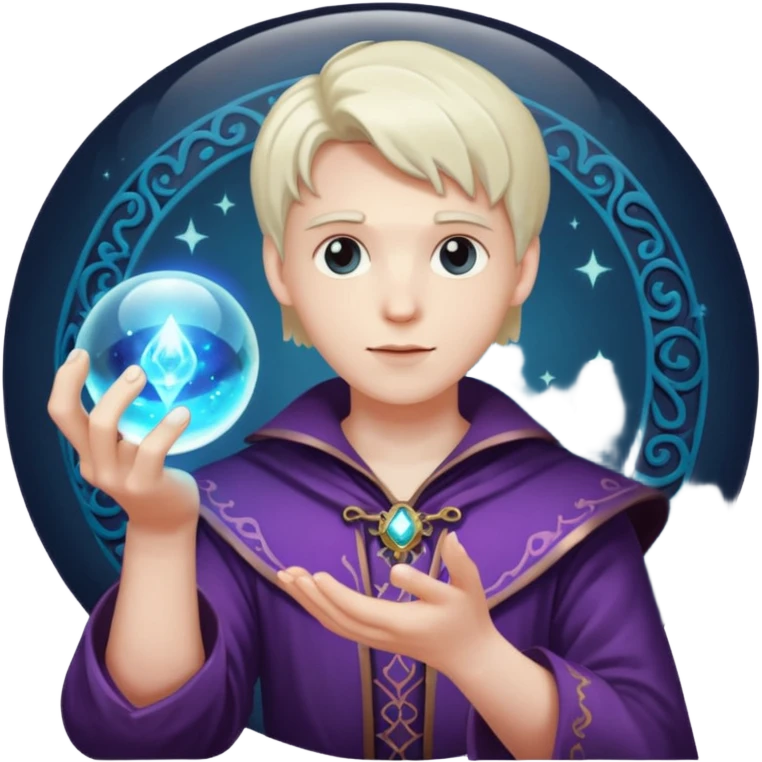 Medium holding magic glass ball emoji