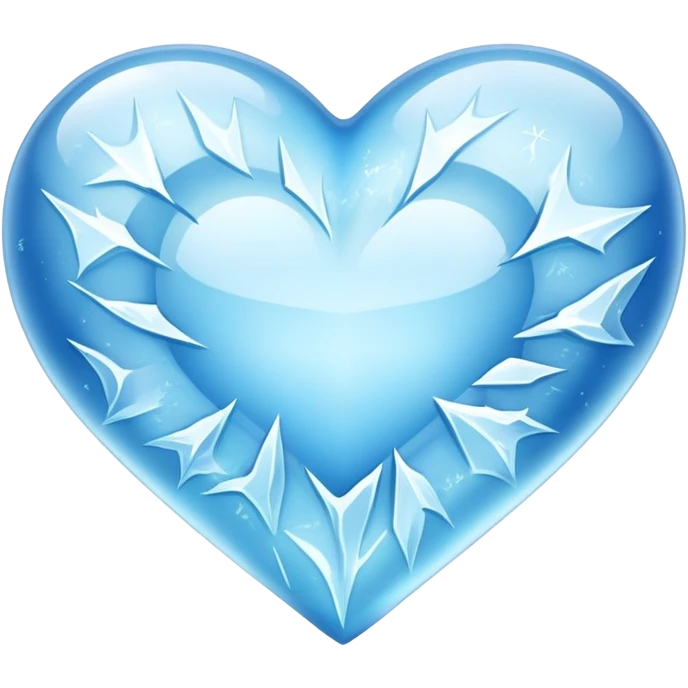 Buzlu kalp emoji