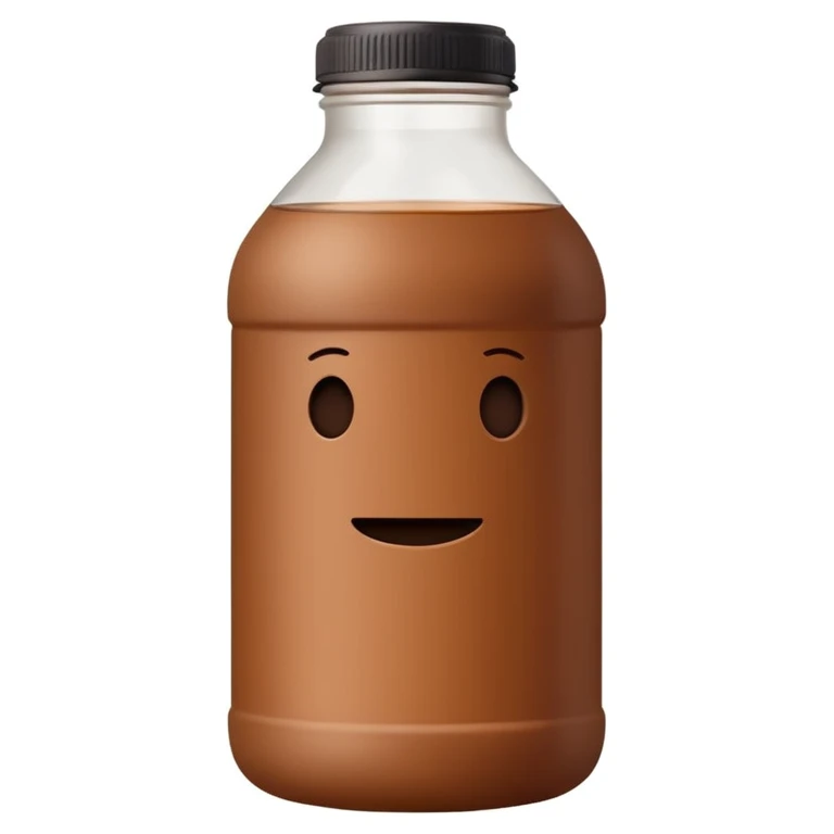 brown mate tea cup, 500ml, plastic, no face, no straw, no handle, not in a cup, white background emoji