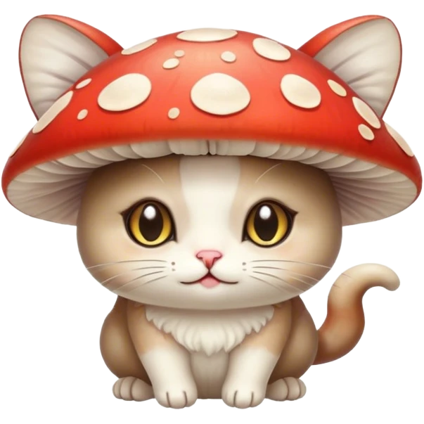 Mushroom cat fairy emoji