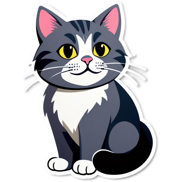 Grey cat emoji