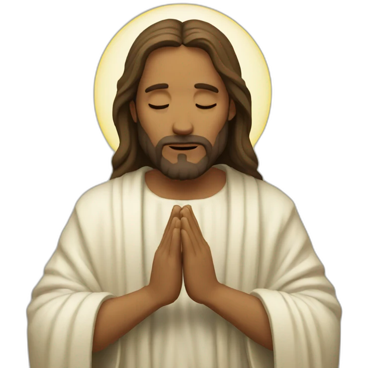 Jesus prays emoji