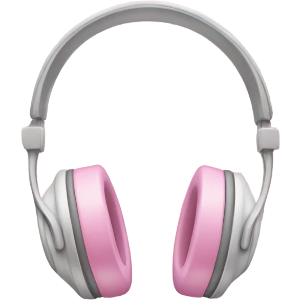 light pink headphones emoji