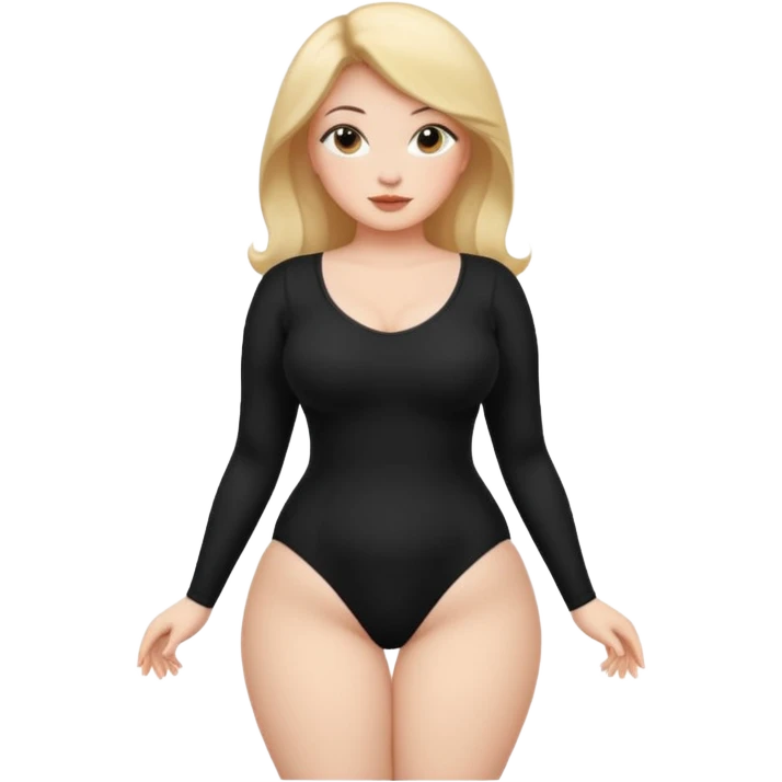 Curvy girl in a bodysuit emoji