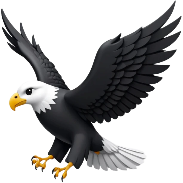 Bloc avec des ailes noirs et blancs carrés emoji