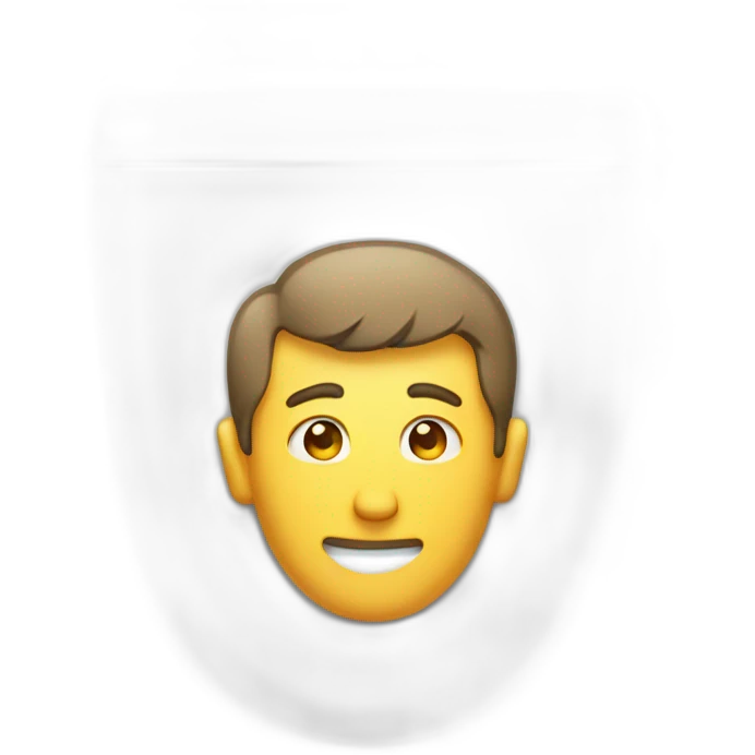 male head and neck sticking out of a toliet emoji
