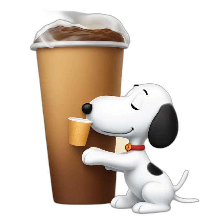 Snoopy drinking chai  emoji