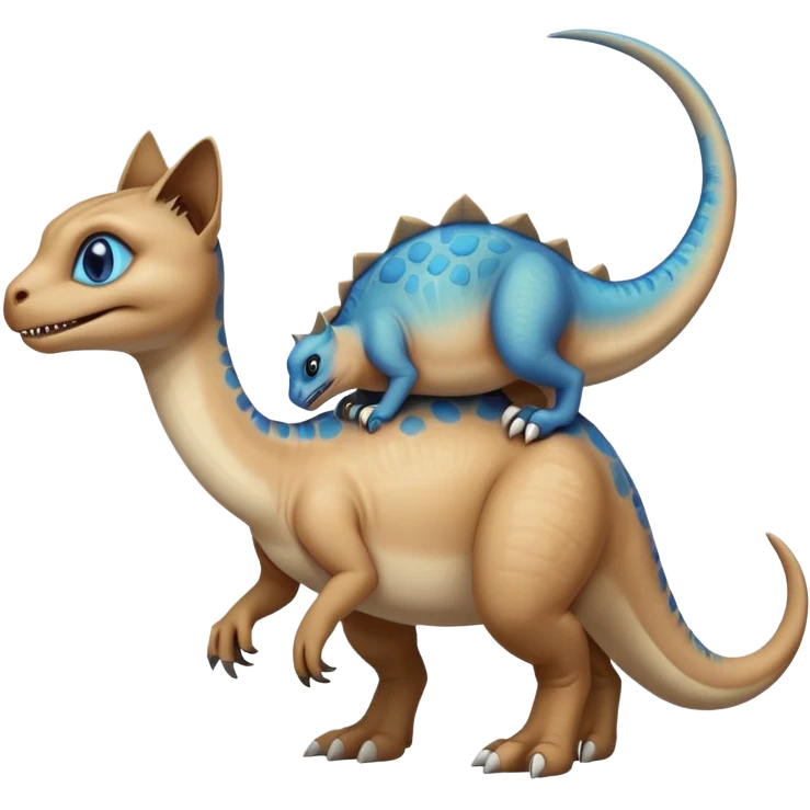 siamese cat riding dinosaur emoji