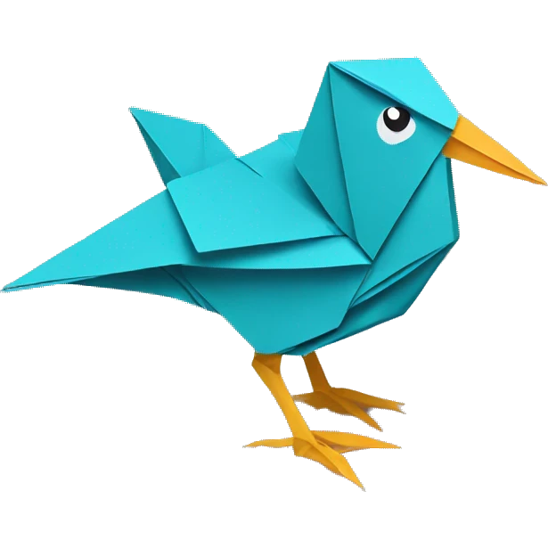 bird paper origami emoji