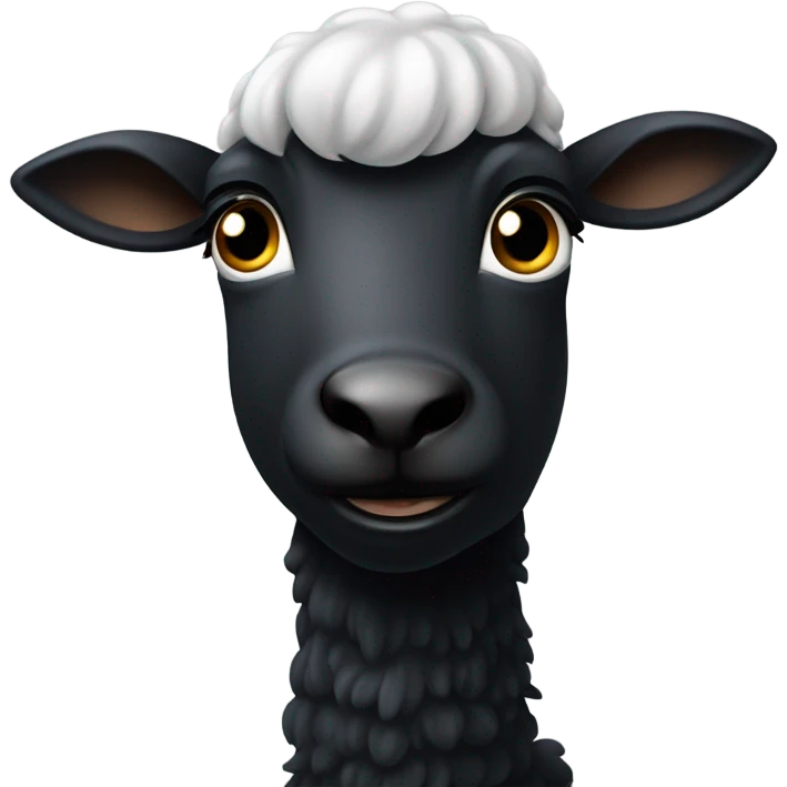 Schlecht gelauntes schwarzes Schaf  emoji