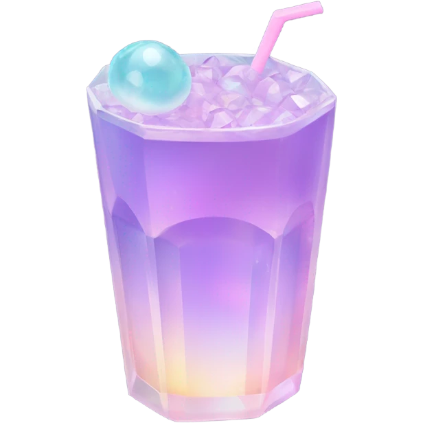 opal crystal gemstone boba drink  emoji