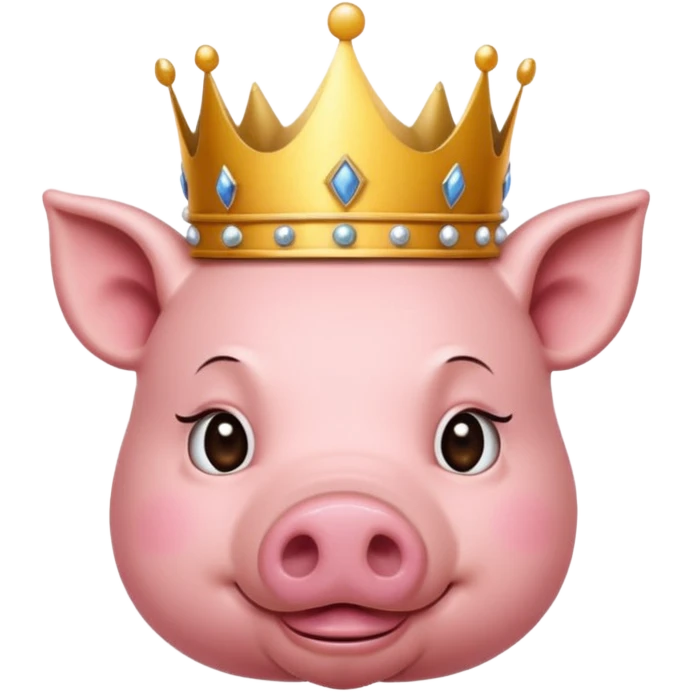 pig with a crown emoji