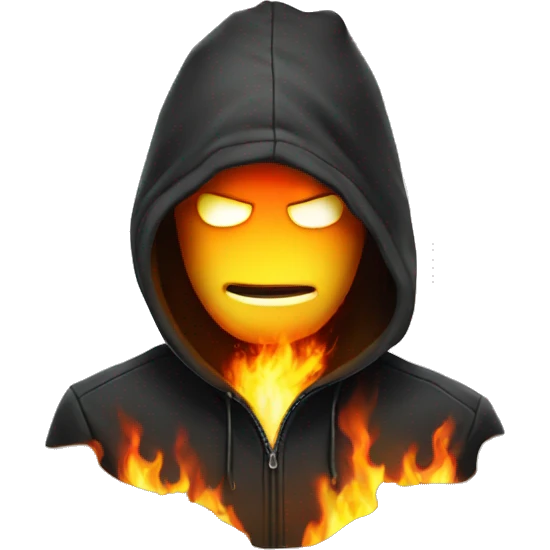 hacker on fire emoji
