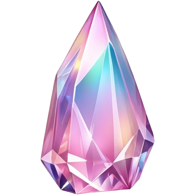 Pink iridescent nebula crystal shard emoji