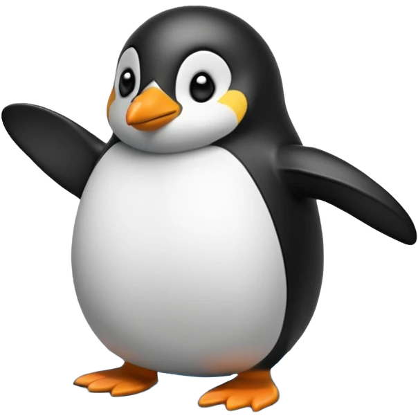 penguin slipping on sidewalk emoji