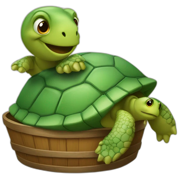 Baril avec tortue emoji