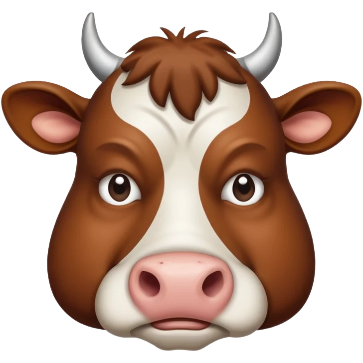 A cow that is moody emoji