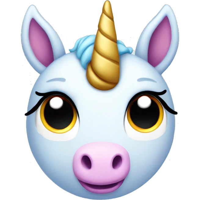 Unicornio con corazón en el ojo emoji