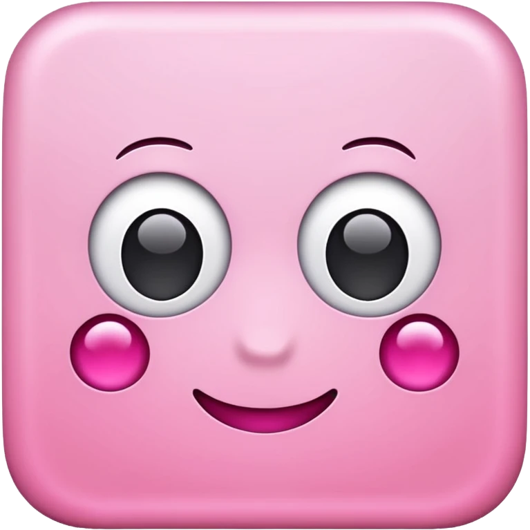 simple pink square paper no face on it emoji