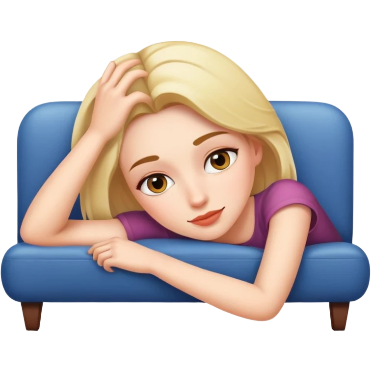 woman laying on a couch emoji