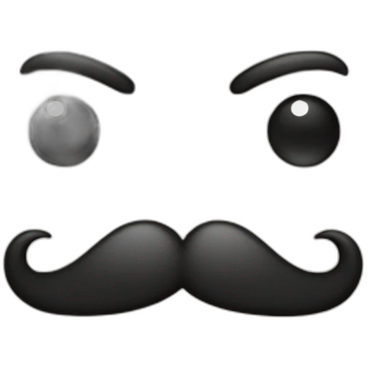 square mustache emoji