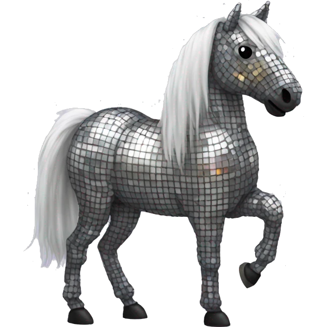 Mirrorball horse emoji