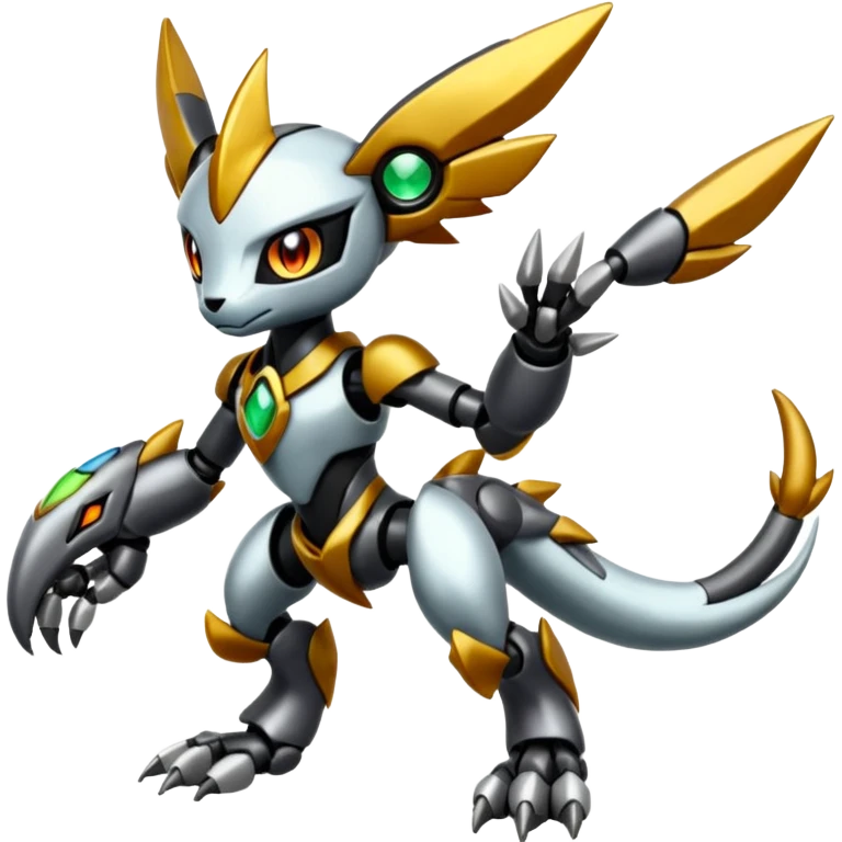 Meloetta-Wargreymon-Vernid-Protogen-Pokémon-Digimon-Fakémon-fusion-hybrid-creature emoji
