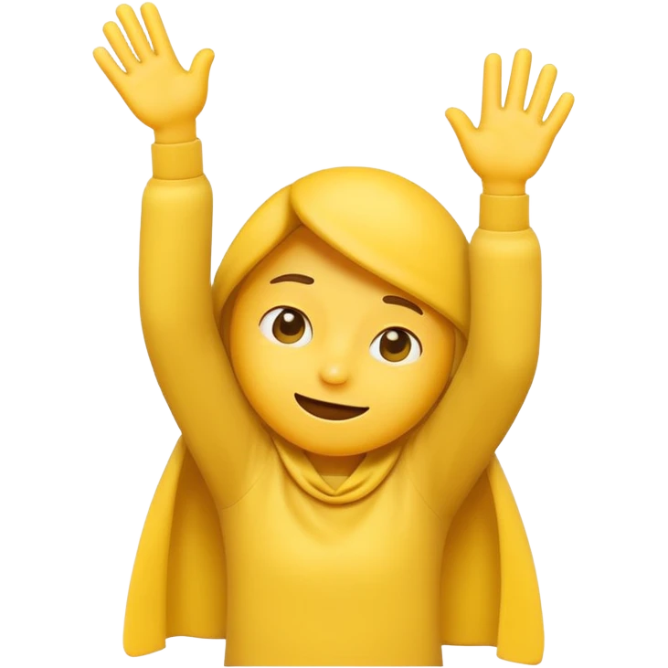 An emoji character mid-dab: face slightly lowered into the bent elbow of one arm, with the other arm extended diagonally upward in the opposite direction.  emoji