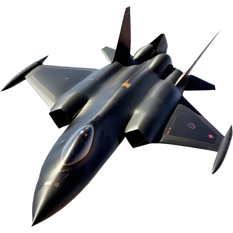 SR-71 Blackbird - Lockheed Martin (Stealth Grey) A sleek, high-speed reconnaissance aircraft with an elongated, needle-like fuselage and a smooth, aerodynamic design. The body is finished in a deep, matte jet-black with subtle panel lines and heat-resistant detailing. Its twin engines are seamlessly integrated into the structure, with sharp, swept-back wings that emphasize speed and stealth. The cockpit canopy is tinted, adding to its mysterious, high-tech aesthetic, while the overall silhouette exudes an aura of unmatched velocity and secrecy. emoji