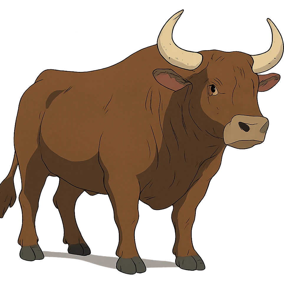 ghibli style steer bull emoji