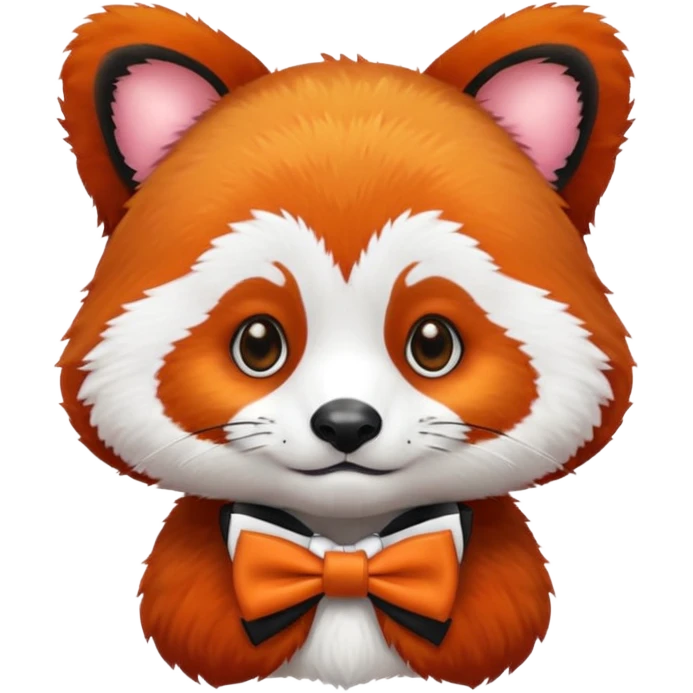 red panda with white bow tie emoji