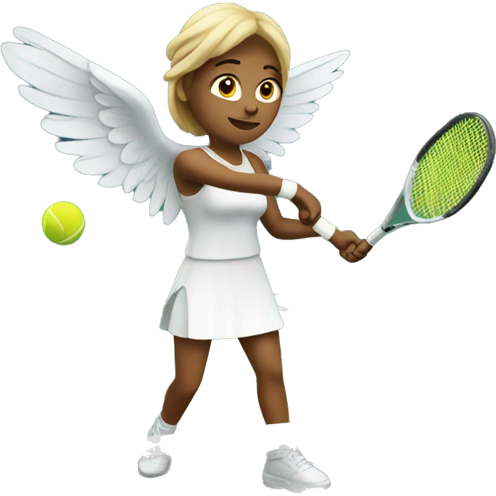 create angel playing tennis emoji