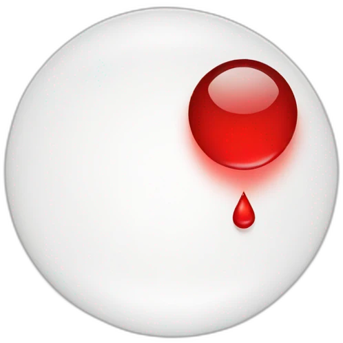 Red circle with a red drop of water on the inside of the circle emoji
