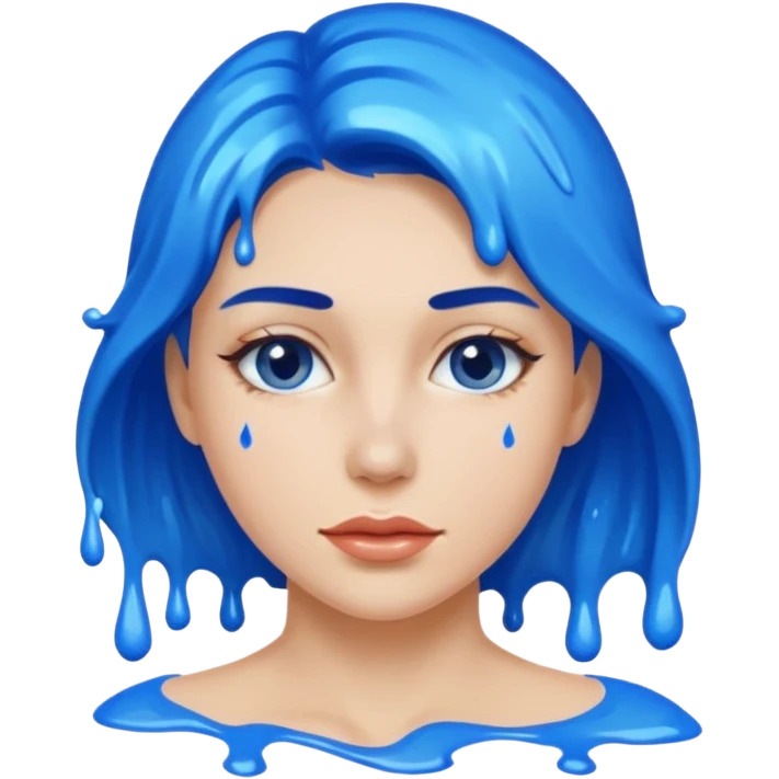 Woman  blue splashed emoji