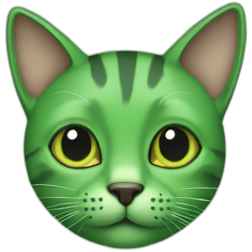 green-cat emoji