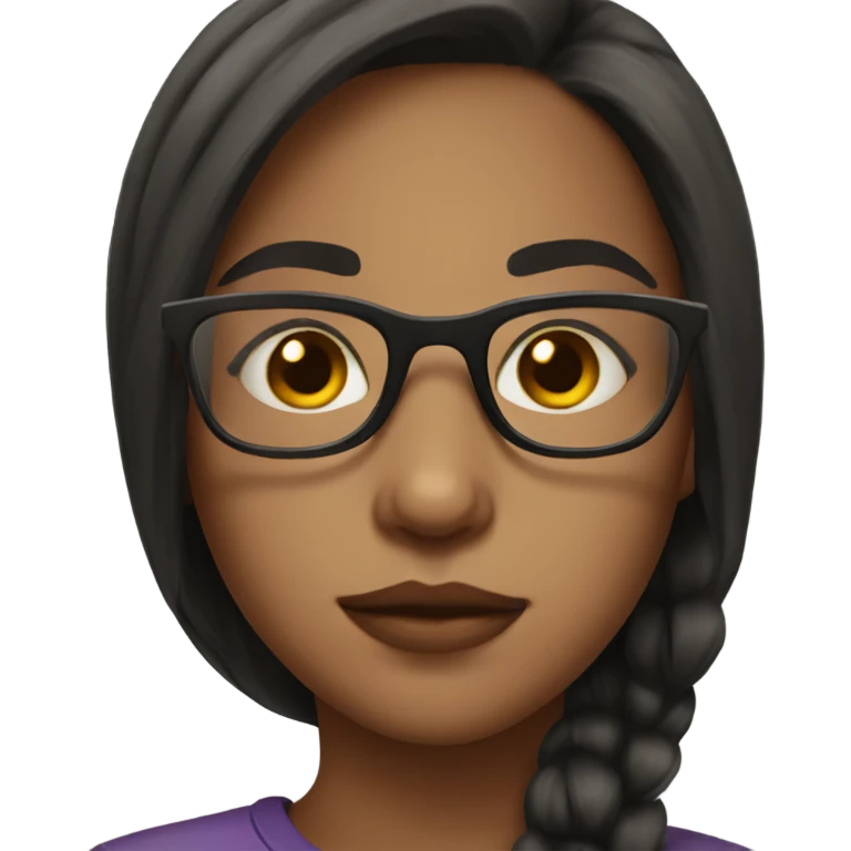 girl in glasses selfie not smiling  emoji