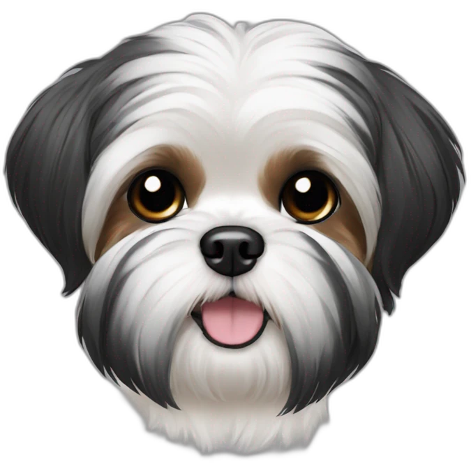 shih tzu dog with black hair emoji