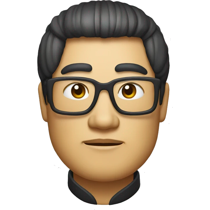 A portrait of Emperor Wu of Han, Liu Che, styled in Apple emoji art.   Cartoonish features with rounded shapes and bright colors,   resembling the style of Apple's emoji characters.   emoji