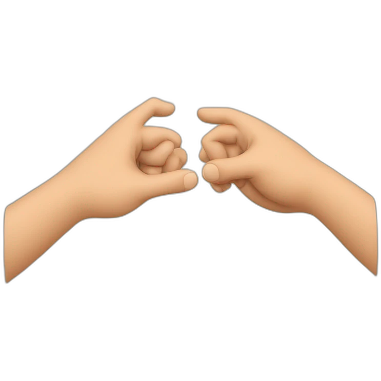 Two hand different trying to reach each others hand but isn’t able to touch each other emoji